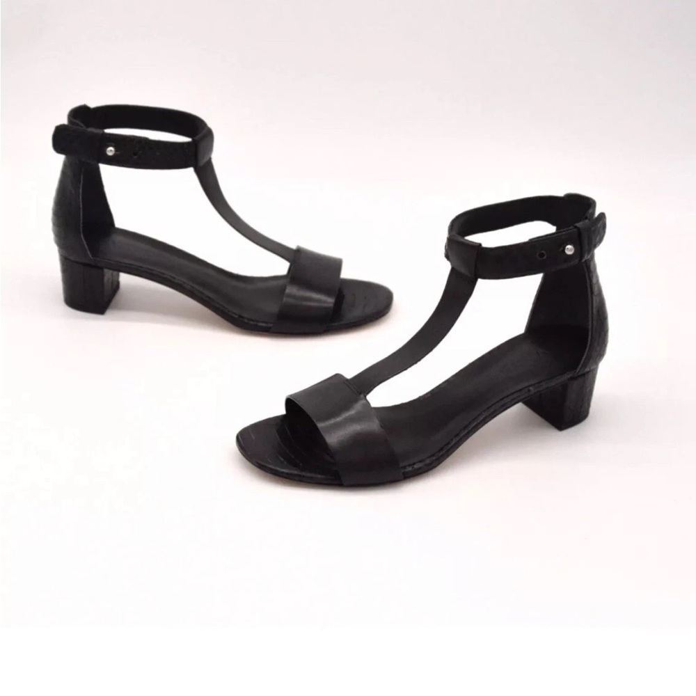 Vince. Rory T-Strap Snake Skin Sandal